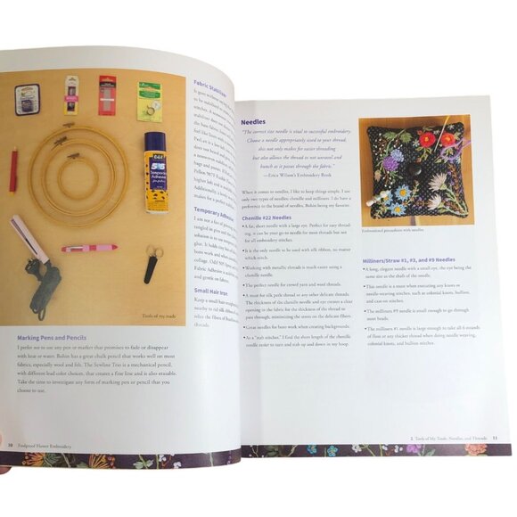 Foolproof Flower Embroidery Book Jennifer Clouston 80 Stitches 400 Combinations - Picture 6 of 10